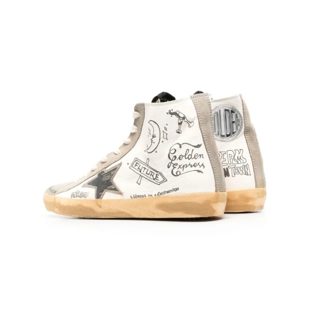 Golden GooseFrancy Journey-print high-top sneakers - Picture 3 of 9